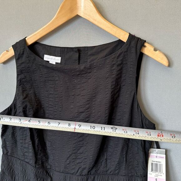 5 for $40 NWT Charter Club Dress Women Size 6 Black - Picture 8 of 9